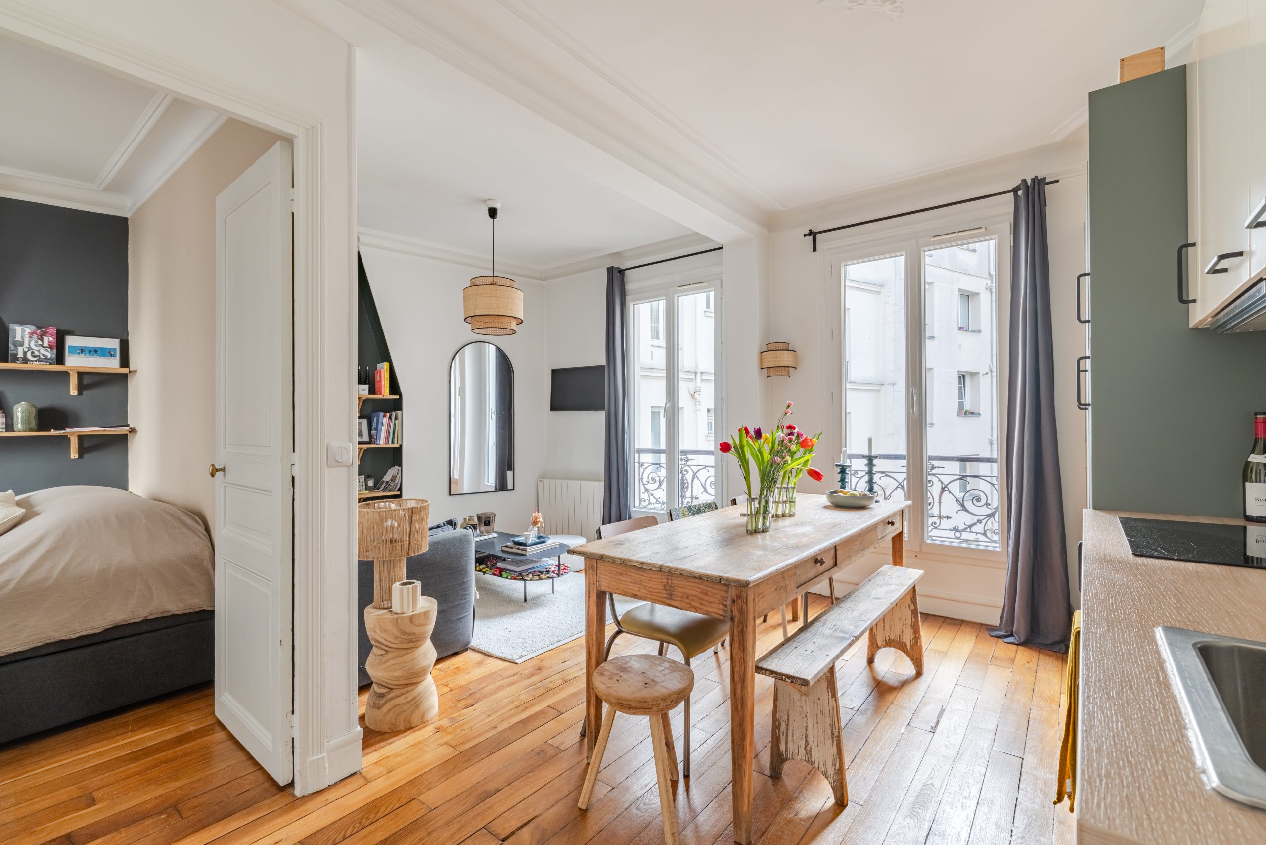 RUE DAMRÉMONT – ABBESSES -PARFAIT 2PIÈCES – 39,2M2 – 500 000€